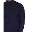Тъмносин мъжки пуловер Bryan с кашмир-3 снимка