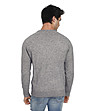 Топъл мъжки пуловер в сив меланж Tito -1 снимка