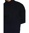 Черен мъжки пуловер с поло яка Andrew -3 снимка