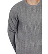 Мъжки пуловер с кашмир Charlie в сиво-3 снимка