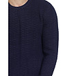 Мъжки пуловер с кашмир Charlie в тъмносиньо-3 снимка