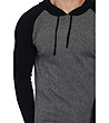 Мъжки пуловер с естествени материи в сиво и черно Adam-3 снимка
