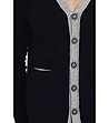 Черна мъжка жилетка със сиви кантове Nick-3 снимка