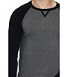 Мъжки пуловер в сиво и черно с кашмир и коприна Nicolas-3 снимка