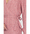 Розова дамска жилетка с кашмир Perena-3 снимка