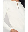 Бял дамски пуловер с кашмир и коприна Daria-3 снимка