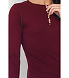 Дамски пуловер в бордо с кашмир и коприна Daria-3 снимка