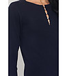 Тъмносин дамски пуловер с кашмир и коприна Daria-3 снимка