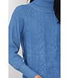 Дамски пуловер в синьо с кашмир Lexa-3 снимка