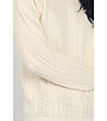 Дамски пуловер в екрю с кашмир и мохер Abena-3 снимка