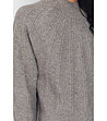 Дамски сив пуловер с кашмир Alseia-3 снимка