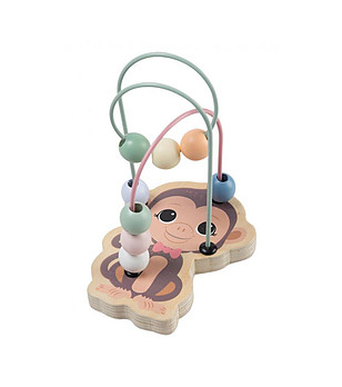 Лабиринт с дървени мъниста - Маймунка снимка