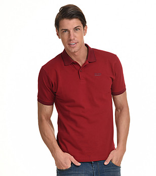 Памучна мъжка блуза в червено Joseph снимка