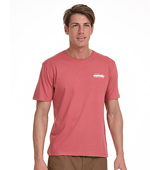 Мъжка памучна тениска Christopher в червен нюанс снимка