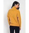 Дамски пуловер в цвят охра с кашмир Abena-1 снимка
