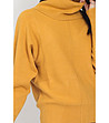 Дамски пуловер в цвят охра с кашмир Abena-3 снимка