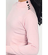 Дамски светлорозов пуловер с кашмир и коприна Kalona-3 снимка