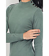 Дамски зелен пуловер с кашмир и коприна Kalona-3 снимка
