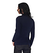 Дамски тъмносин пуловер с кашмир и коприна Kalona-1 снимка