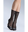 Черни чорапи с камъчета Glamour-0 снимка