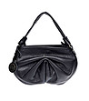 Малка черна дамска чанта от естествена кожа Veronica-0 снимка