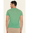 Зелена мъжка памучна тениска с бяла щампа James-1 снимка