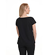 Дамска памучна тениска в черно с принт Пейзаж Rubina-1 снимка