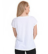 Дамска памучна тениска в бяло с принт Пейзаж Rubina-2 снимка