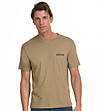 Бежова мъжка памучна тениска Christopher-1 снимка