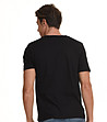 Мъжка памучна черна тениска Donald с надпис-1 снимка