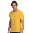 Мъжка памучна тениска в жълто и бяло Donald-3 снимка