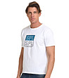 Бяла памучна мъжка тениска Steven-2 снимка