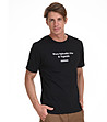 Памучна мъжка тениска в черно Andrew-2 снимка
