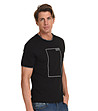 Памучна мъжка тениска в черно George-3 снимка
