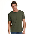 Мъжка памучна тениска в цвят каки с принт Jason-1 снимка