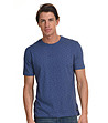 Мъжка памучна тениска в синьо с принт Jason-0 снимка