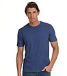 Мъжка памучна тениска в синьо с принт Jason-2 снимка