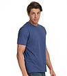 Мъжка памучна тениска в синьо с принт Jason-3 снимка