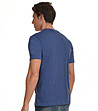 Мъжка памучна тениска в синьо с принт Jason-4 снимка