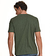 Памучна мъжка тениска в цвят каки с принт Jeffrey-1 снимка