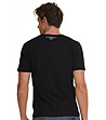 Памучна мъжка тениска в черно Gary-1 снимка