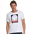 Памучна мъжка тениска в бяло Gary-1 снимка
