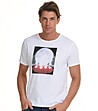 Памучна мъжка тениска в бяло Gary-3 снимка