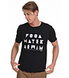 Памучна мъжка тениска в черно с щампа Eric-0 снимка