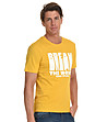 Мъжка памучна тениска в жълто Jonathan-2 снимка