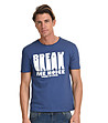 Мъжка памучна тениска в синьо Jonathan-0 снимка