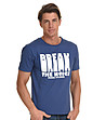 Мъжка памучна тениска в синьо Jonathan-2 снимка