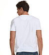 Памучна мъжка бяла тениска с черна щампа Stephen-1 снимка