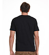 Черна мъжка памучна тениска с бял надпис Justin-1 снимка
