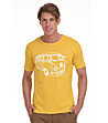 Жълта памучна мъжка тениска със спортен дизайн Scott-0 снимка